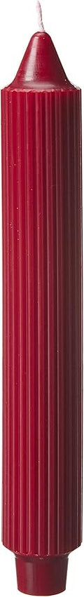 Root Candles Unscented Dinner Candles Premium Beeswax Blend Boxed Candle Set, 9-Inch, Garnet, 4-Count