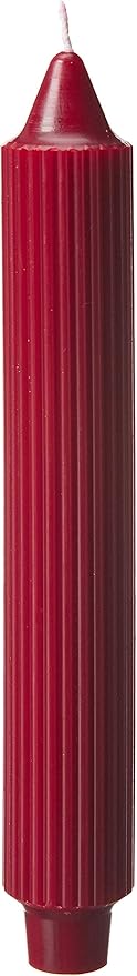 Root Candles Unscented Dinner Candles Premium Beeswax Blend Boxed Candle Set, 9-Inch, Garnet, 4-Count