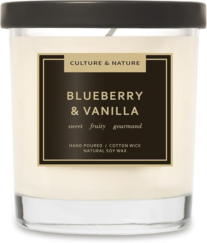 CULTURE & NATURE Natural Soy Wax Candle 7oz (Blueberry & Vanilla)