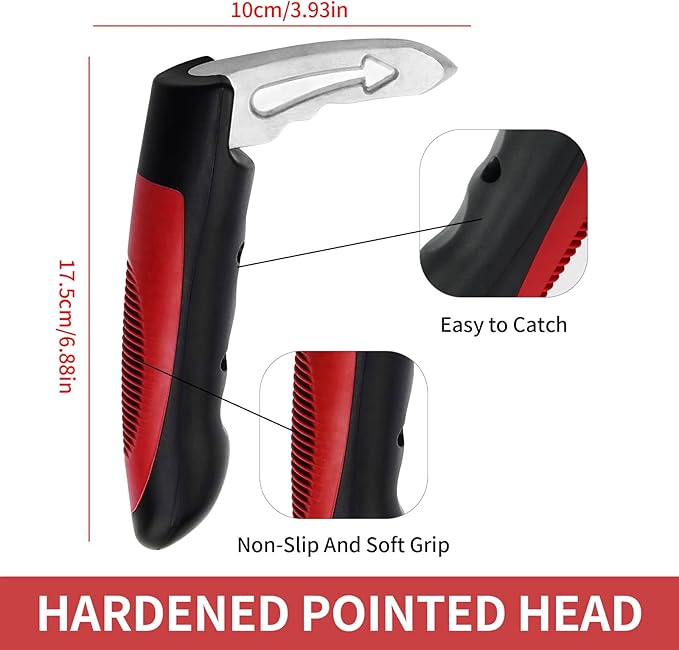 Car Handle Assist for Elderly, Door Handles for Automotive, Multifunctional Car Handle Assist, Handicapped Elderly Assistant Support Bar, Red with Strap