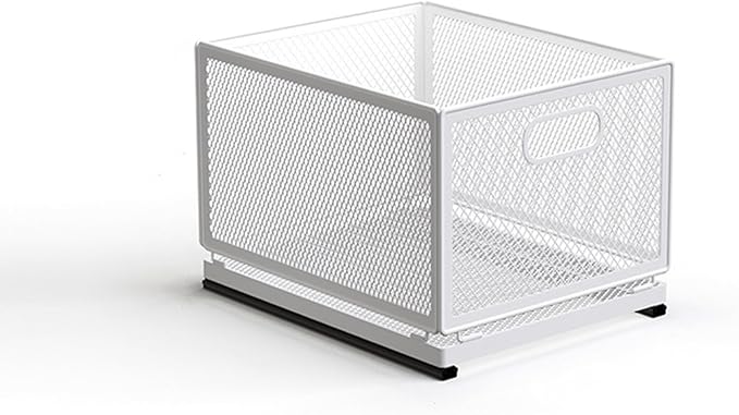 Pull Out Cabinet Organizer, Slide Out Drawers Fixed with Adhesive Nano Film, Pantry Shelves Sliding Drawer Storage Organization for Kitchen/Bathroom/Bedroom (11.8*9.4*8.3inch/30*24*21.2cm)