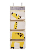3 Sprouts Over The Door Baby Organizer - Essential Newborn Nursery Storage, Toy Organizer for Room and Closet - Bedroom Storage - Hooks Included, Giraffe
