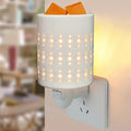 Plug in Wax Warmer for Scented Wax melt Warmer scentsy Plug in Wax melt Warmer Electric Candle Warmer Home Decor Gifts for Women(White Porcelain Small dots)