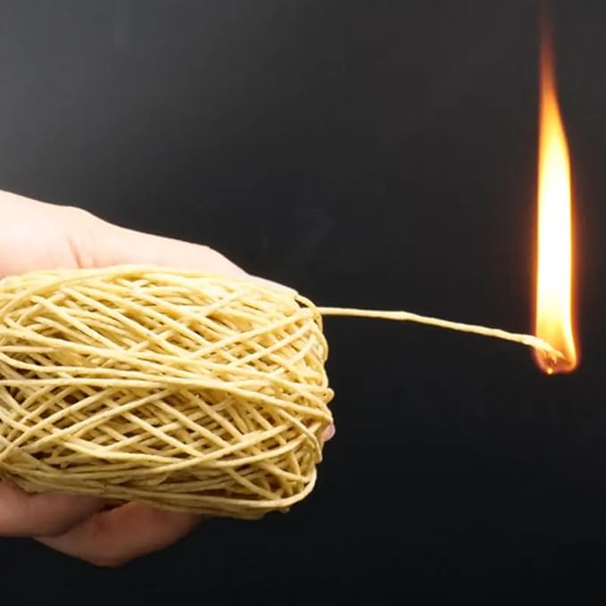 Beeswax Hemp Wicks,200 ft Spool,100% Organic Hemp Wick Well Coated with Beeswax,Standard Size(1.0mm) Mother' Day+Easter Making Candle Decor or Gifts