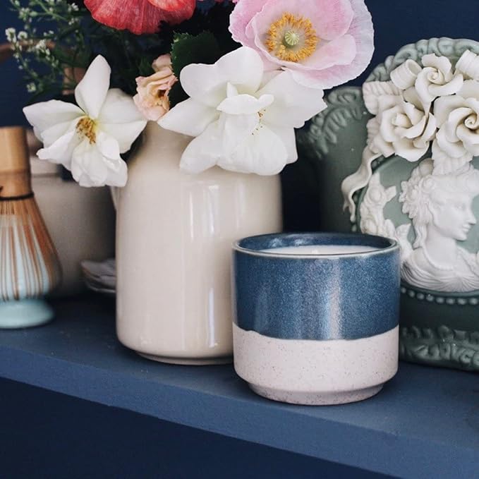 Hyggelight - The Growing Candle, Mint & Eucalyptus Scented, 8.5oz Ceramic Pot, Aromatherapy Candles, 100% Soy, Willow