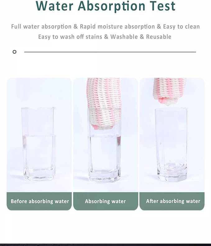 10 Packs Wood Fiber Cleaning Cloths,Household Super Absorbent Cleaning Cloth,No Oil Stains,Reusable Glass Cleaning Rag,Multifunctional Microfiber Towel for Kitchen,Car,Window-Colorful 30*30CM