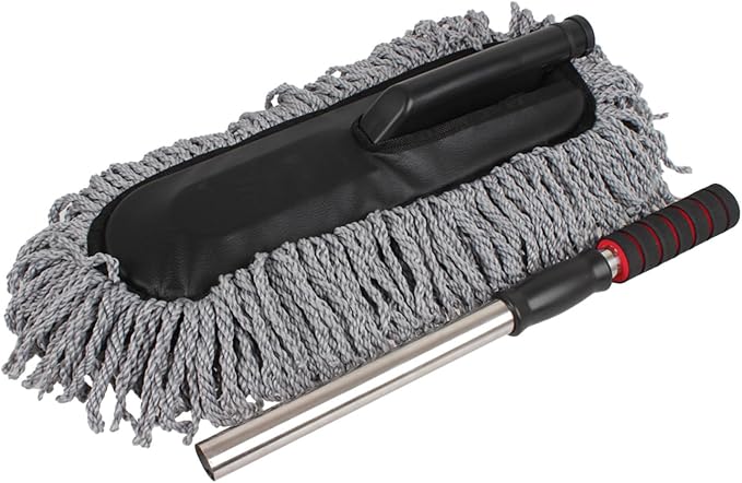Car Duster Microfiber Duster Retractable Handle Multipurpose Dust Cleaner
