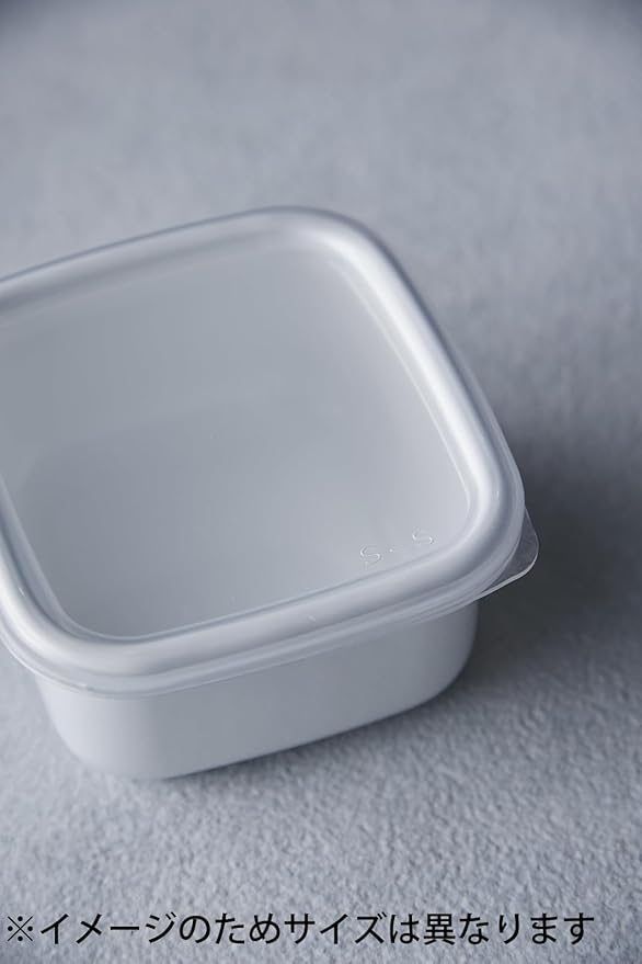 Noda Horo Square White Enamel Stockpot (M) Imported From Japan (One Pack)