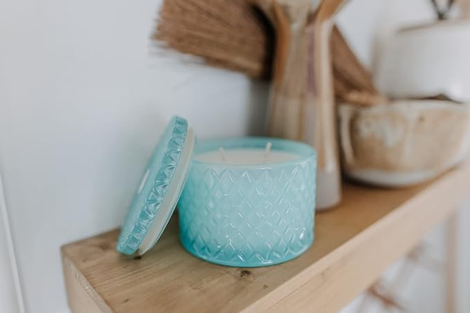 Sand + Fog Scented Candle - White Pumpkin – Additional Scents and Sizes – 100% Cotton Lead-Free Wick - Luxury Air Freshening Jar Candles - Perfect Home Decor – 9.5oz Molded Glass - Fall Scent