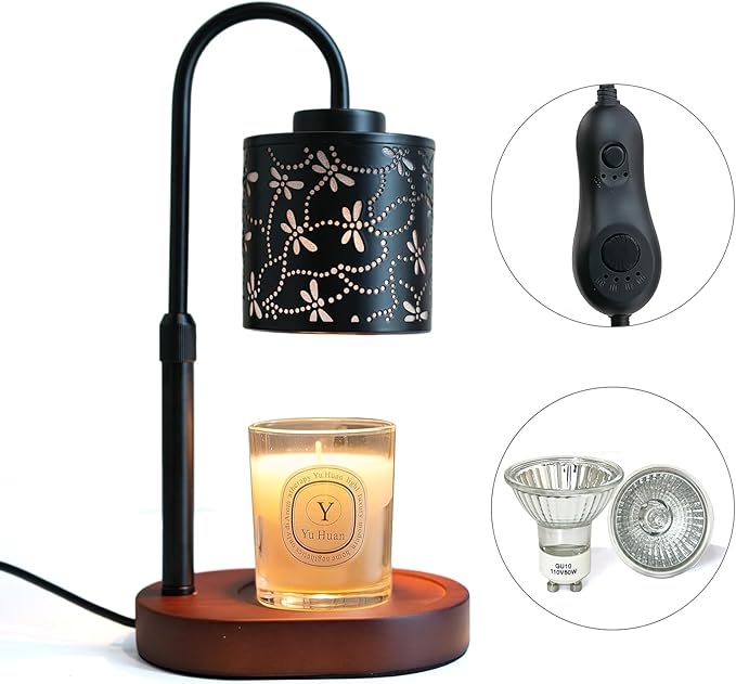 LIFFY Candle Warmer Lamp Room Decor - Dragonfly Gifts for Women - Candle Warmer Lamp with Timer & 2 Bulbs Replacement, Birthday Gifts, House Warming Christmas Home Decor, Wax Melt for Scented Wax
