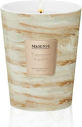 M&SENSE Tobacco Vanilla Scented Soy Candle, 3 Wick Highly Scented 14.1 Oz 80H, Aromatherapy Christmas Gift for Women and Men