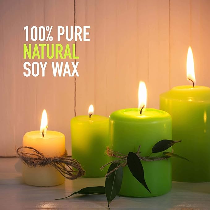Oraganix Natural Soy Wax DIY Candle Making Kit and Candle Making Supplies - 2 lbs Premium Soy Candle Wax, 10 6-Inch Pre-Waxed Candle Wicks, 2 Metal Centering Devices - Candle Making Kit for Adults