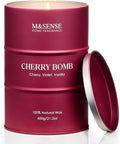 M&SENSE Cherry Bomb Scented Candles, Large Sweet Candle for Home Scented, Natural Soy Wax Candle, Candles Gifts for Women, 21.2 oz 120 Hours Burn
