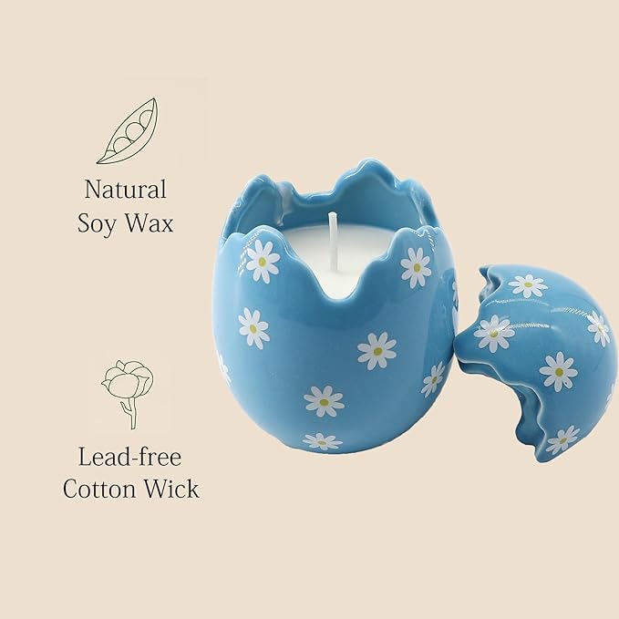 Easter Decor - Easter Eggs Scented Candle, Easter Gifts for Women, Lavender Candles(8.5oz)
