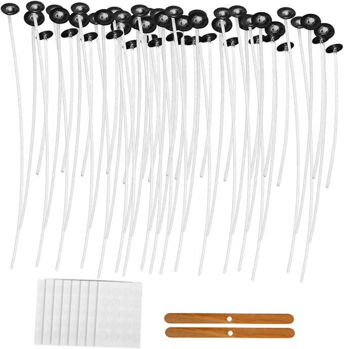 1 Set DIY Candle Making Kit with Candle Wicks Wick Holders Stickers for Family Birthdays and Parties
