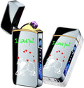 Arc Smart Electric USB Rechargeable Lighter - Windproof Flameless Plasma Lighter for Fire, BBQs, Fireworks, Candle, Camping - Outdoors Indoors (T3-Love)
