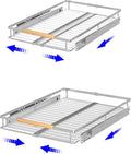 Pull Out Drawer Cabinet Organizer, Expandable Slide Out Storage Shelves - Heavy Duty, Durable and Smooth Slide-Out (1, 2Pack - W:16.3"~26.3", D: 17.2")