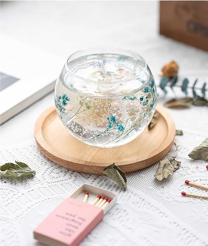 SimpleVibesXinPuwei DIY Scented Botanical Jelly Candle Kit with Step-by-Step Instructions - Create Your Own Unique Fragrant Candle (Style 1)