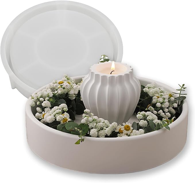 Large Silicone Bowl Mold,Silicone Molds for Resin Concrete Cement, Big Container Storage Mold Jewelry Candle Holder Mold Storage Tray Mold Plant Pot Mold DIY Storage Art Crafts(C)