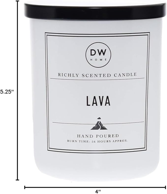 DW Home Lava Scented Candle for Home, 15 oz, Large Double Wick Candle Jar, Up to 56H Burn Time, Luxury Scented Candle for Relaxation, Gifting, Home Décor