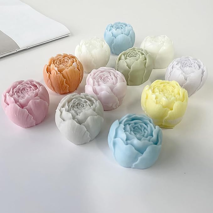 2 Pcs Bud Candle Mold - 3D Silicone Mold for Resin Casting & Candle Making - Craft Supplies