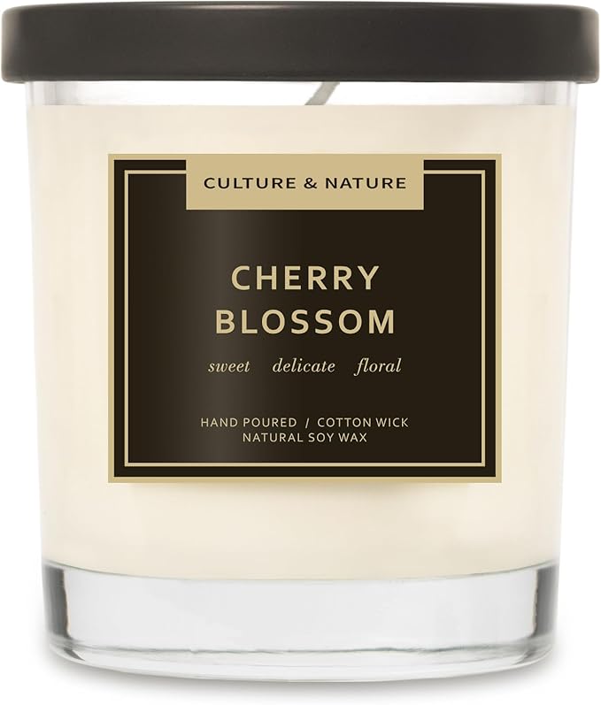 CULTURE & NATURE Natural Soy Wax Candle 7oz (Cherry Blossom)