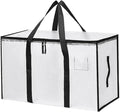 1Pack Large Moving Bags with Zippers & Carrying Handles, Heavy Duty Storage Tote Moving Boxes ，Space Saving (Clear, 1 Pack)