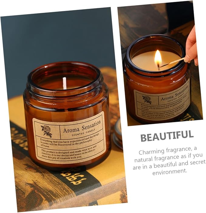 Handmade Scented Candle DIY Plant Wax Tea Color Aromatherapy Candle for Birthday Home Decoration Romantic Rose Sandalwood Scent