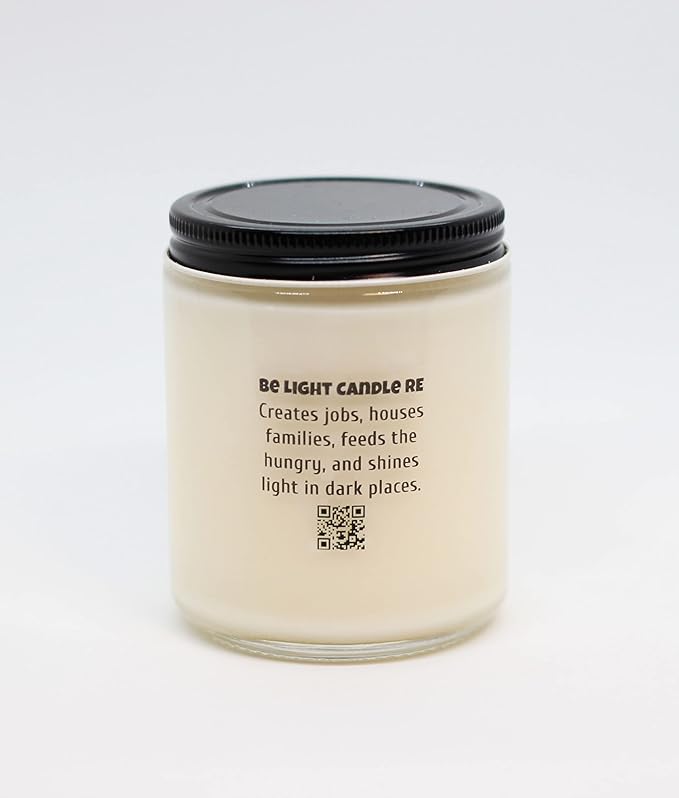 Be Light Eucalyptus Mint Candle | 8oz Long Lasting Scented Candle for Home Aromatherapy
