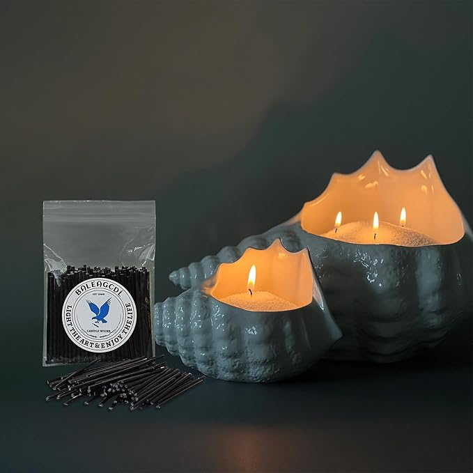 Pearled Candle Extra Wicks 2 Inch Black Cotton Candle Wicks Pearled Candle Making 400 Pack in Bulk for Candle Making DIY