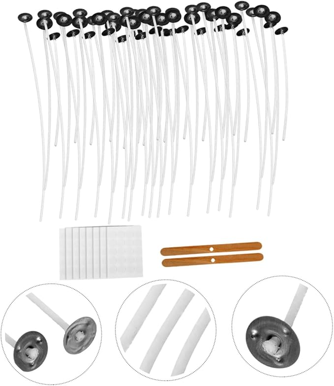 TOPPERFUN Candle DIY Tool Kit 1 Set of Candle Wick Holders Stickers Wicks Simple Fun for All Ages