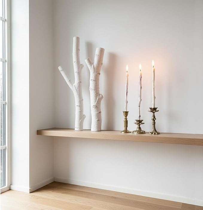 Candle Molds,Birch Tree Candle Molds for Candle Making, Rustic Long Pillar Candle Mold Gothic Decor Forest Decor DIY Christmas's Day Gift
