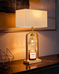 PoKat Gold Table Lamp Candle Warmer, Candle Warmer Lamp with Timer Dimmer, Wax Light Warming Table Lamp for Jar Candles, Modern Bedside Lamp for House Warming Home Decor Living Room, Bulb Included