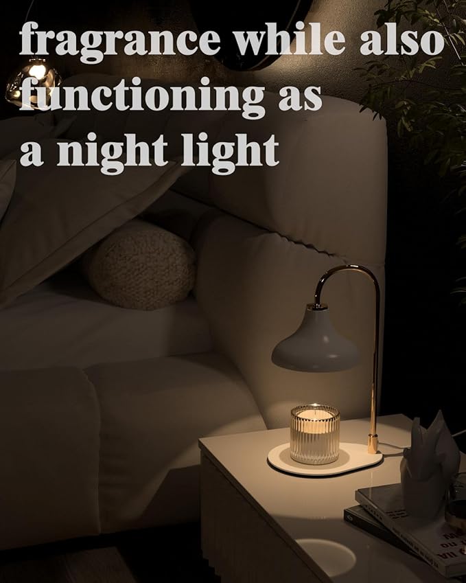 Gifts for Women – White Candle Warmer Lamp with Timer & Dimmer for Scented Jar Candles, Ideal Home Décor Gift for Women, Includes 2 Bulbs