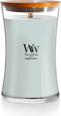 WoodWick Magnolia Birch Holiday Candle Gifts for Women and Men, 21.5 oz Large Hourglass Candle with Crackling Wick
