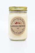 Sandalwood Aromatherapy Candle 12 oz | 100% All-Natural Soy Wax & Essential Oil Infused | 40+ Hour Burn Time | Pet Safe + Smoke Odor Eliminating | Handmade in U.S.A. | Non-Toxic Candles