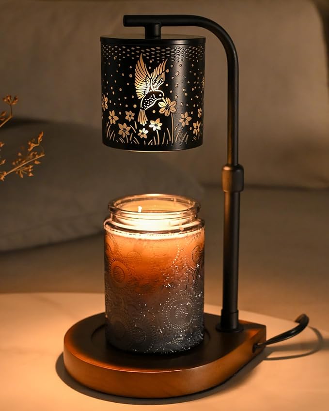Eandisom Candle Warmer Lamp Timer - Hummingbird Candle Lamp Warmer, Birthday Gifts for Women, Mothers Day Gifts for Mom, House Warming Gifts New Home, Candle Warmer for Jar Candles with 2 Bulb