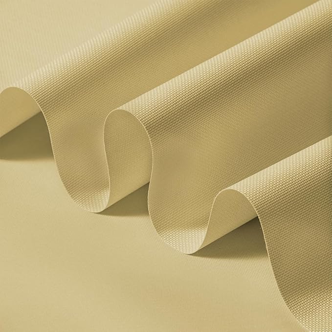 600D Outdoor Waterproof Fabric, Light Yellow Nylon Fabric, 59" Wide Lightweight Waterproof Material for Outdoor Chair Cushion Furniture Cover Awning Sewing DIY Cloth 3 Yard
