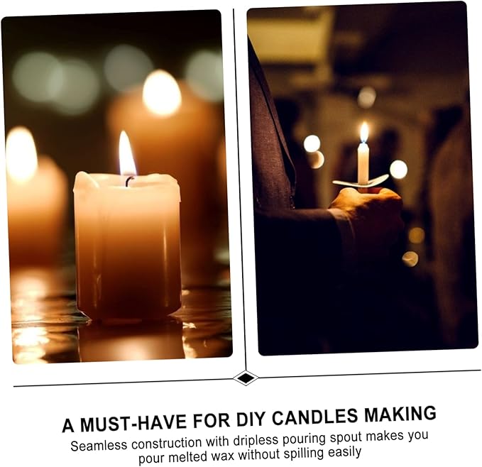 Angoily Black Melt Pour Pot for Wax Candle Making Kit Melter Rustproof for DIY Scented Candles