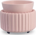 VICTORIA AROMA Ceramic Wax Melter 3-in-1 Candle Warmer for Scented Wax - Electric Fragrance Burner for Home, Office, Bedroom - Gift & Décor（Pink）