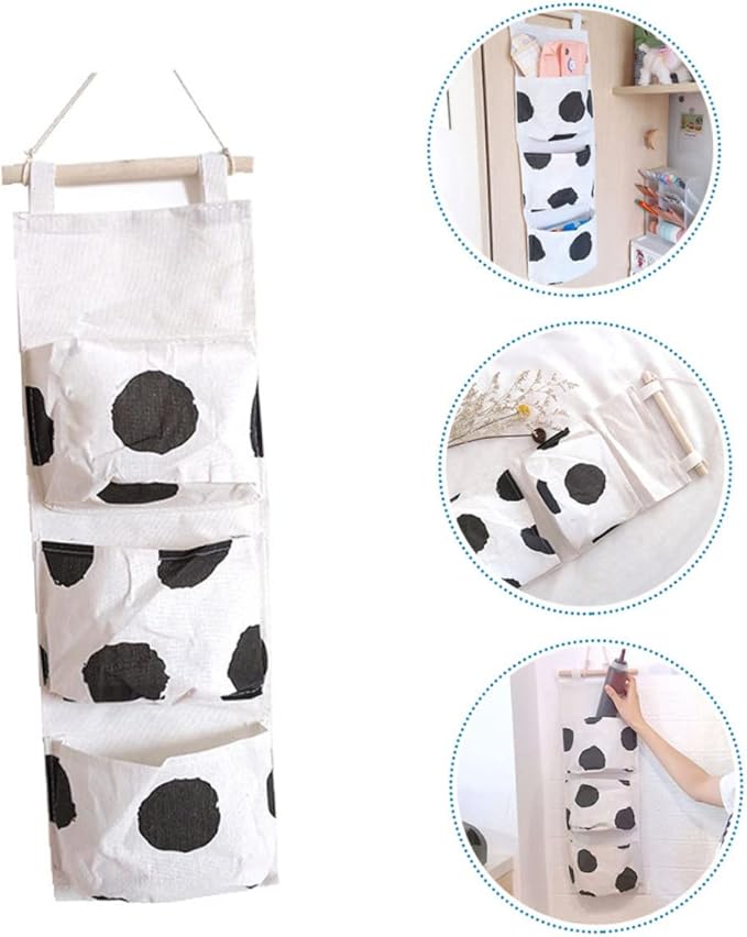 GLEAVI Fabric Storage Bag Bags Storage Waist Hanging for Comforter Bedding Wall-Side Hanging Multipurpose Pouch
