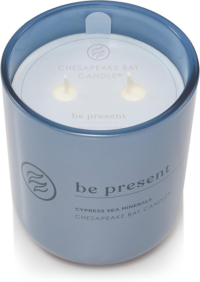 Chesapeake Bay Candle Intentions Collection Candle Be Present: Live in the moment (Cypress Sea Minerals) 13 oz Home Décor