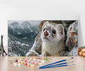 Paint by Numbers Kit for Adults Animal Painting by Numbers Snow DIY Kits for Adults Canvas Oil Painting Crafts, Hobbies for Women Beginner for Home Wall Decor Art, Gifts Without Frame 24x48Inch 8-NV15