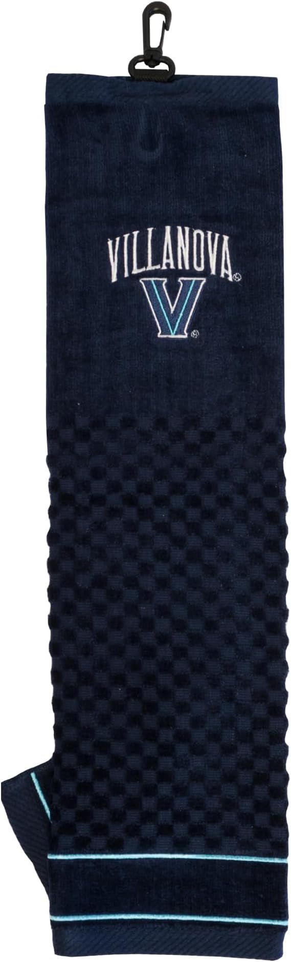 Team Golf NCAA Villanova Wildcats Embroidered Golf Towel Embroidered Golf Towel, Checkered Scrubber Design, Embroidered Logo