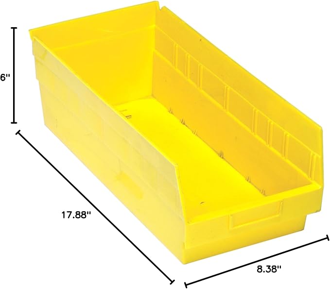 QUANTUM STORAGE SYSTEMS QSB208YL STORE-MORE Part Organizer Yellow Bins 18" L x 9" W x 6" H 10 Pack