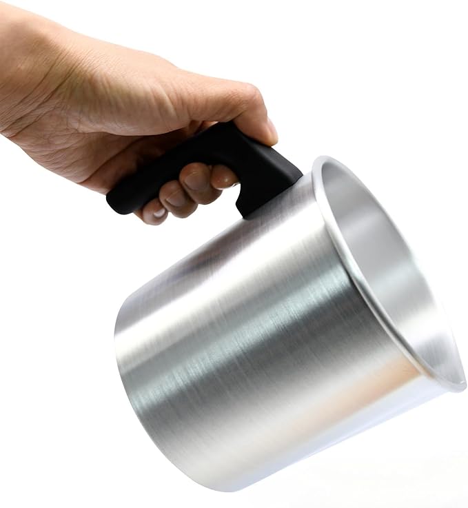 Nixef Light Candle Making Pouring Pot, 1.8L, 60.8 oz,Dripless Pouring Spout & Heat-Resisting Handle Designed Wax Melting Pot, Aluminum Construction Candle Making Pitcher