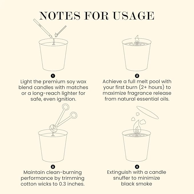 M&SENSE Natural Soy Large Candle| Vanilla Sandalwood | 16.6 oz, 95H Burn | Mini Spring Scented Candles for Relaxation, Valentines Day Gift, Home Décor | for Bedroom, Office, Party