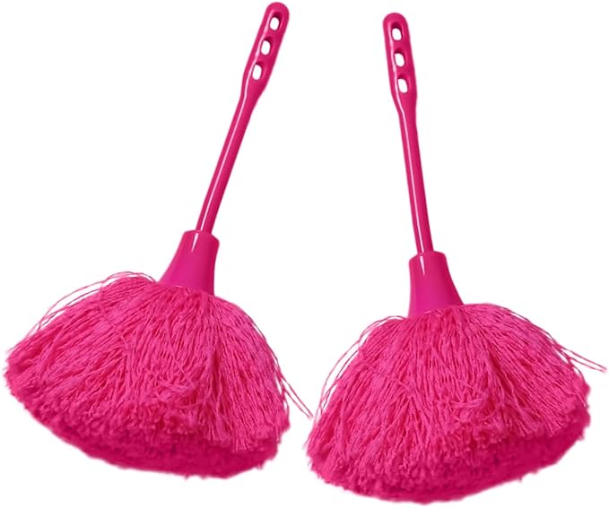 2pcs Handheld Duster Handle Reusable Cleaning Tool for Home Car Furniture and Electronics for Cobwebs Blinds and Narrow Spaces Easy Storage Design