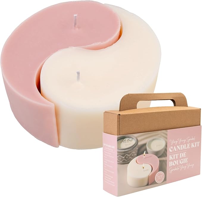 John Bead 9pcs Candle DIY Kit Ying Yang Symbol for Adults Beginners Arts & Crafts DIY Candle Making Supplies