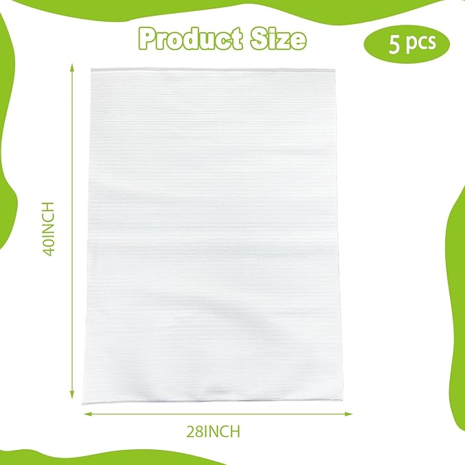 5 Pack 28x40in Cushion Foam Pouches Moving Packaging Supplies Shockproof